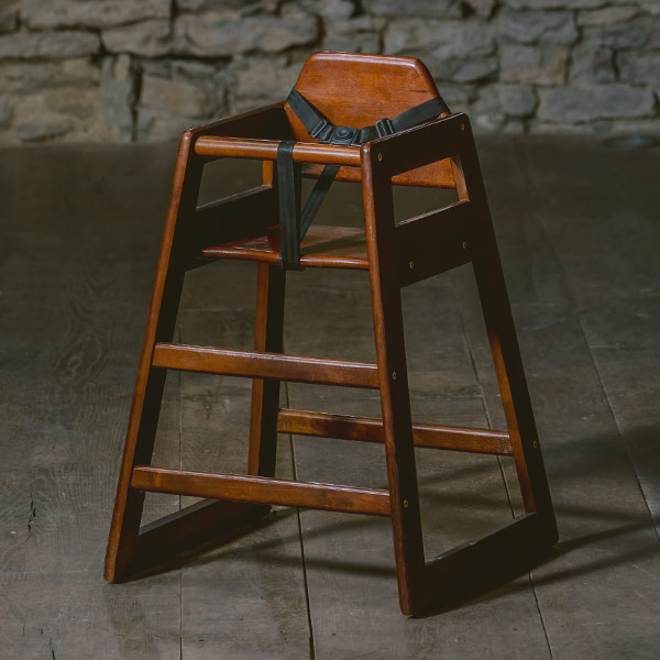 Wooden High Chair (dark)