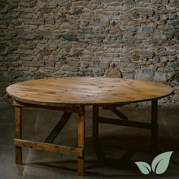 Rustic Round Banquet Table 6ft