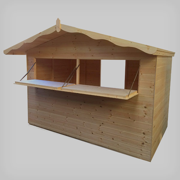 Wooden Market Hut (hatch style front)